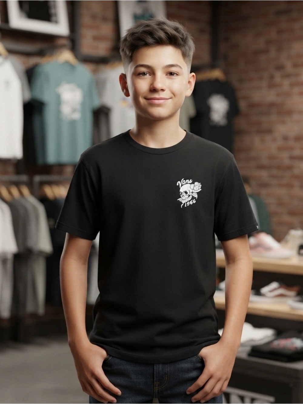 Vans Boys' Black Graphic Tee